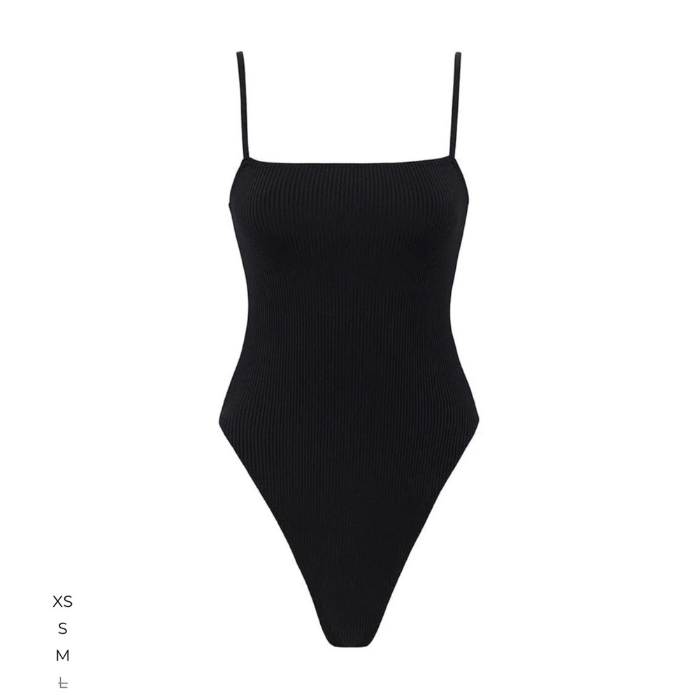 MONTCE NWT Black Rib Jacelyn One Piece Swimsuit Size XS - Picture 9 of 11
